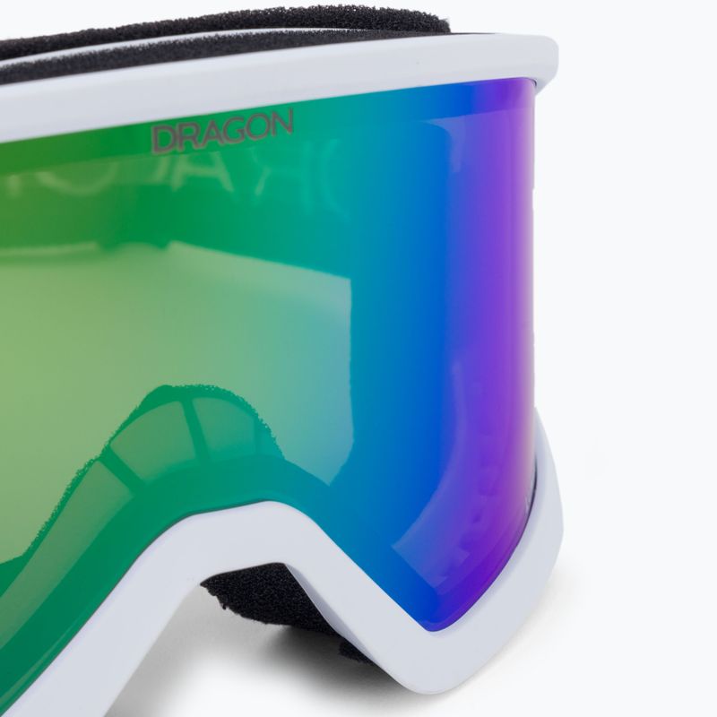 Gogle narciarskie DRAGON DX3 OTG white/lumalens green ion 5