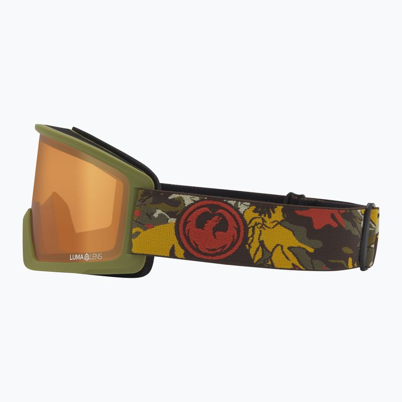 Gogle narciarskie DRAGON DX3 OTG leafy camo/lumalens amber 3