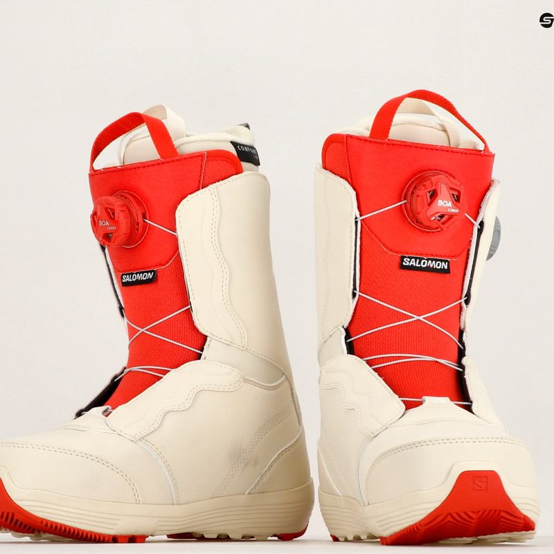 Buty snowboardowe damskie Salomon Ivy Boa SJ Boa W bleached sand/almond milk/aurora red 11