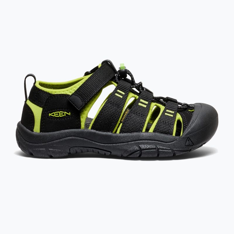 Sandały dziecięce KEEN Newport H2 black/lime green 2