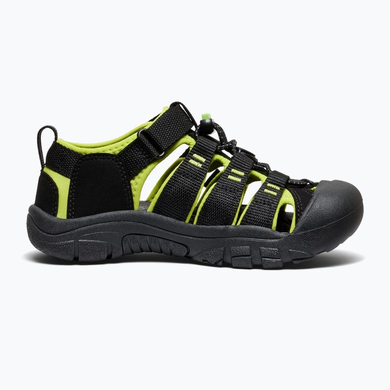 Sandały dziecięce KEEN Newport H2 black/lime green 3