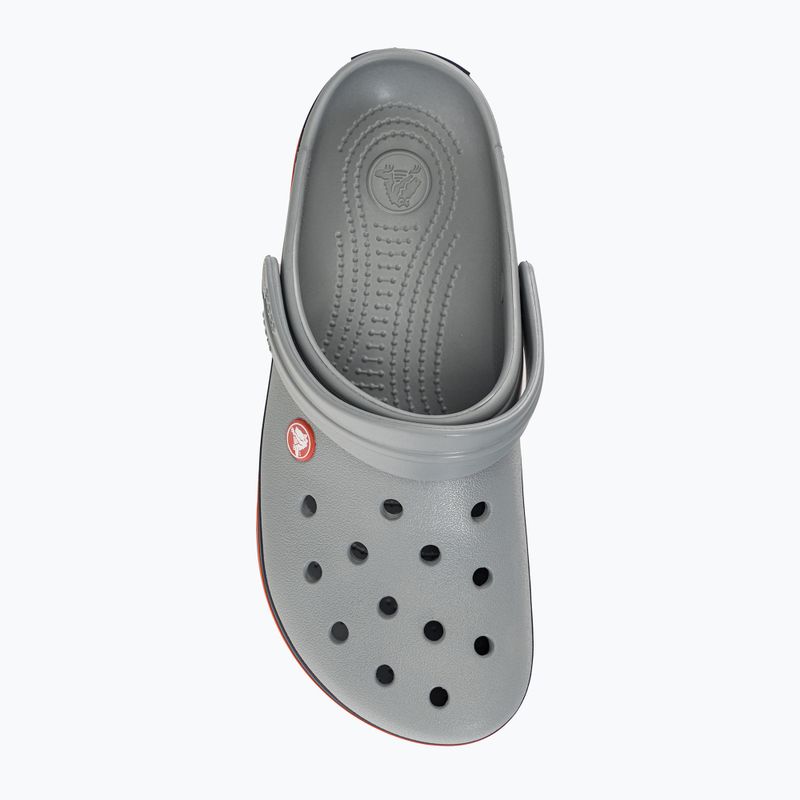 Klapki Crocs Crocband light grey/navy 7
