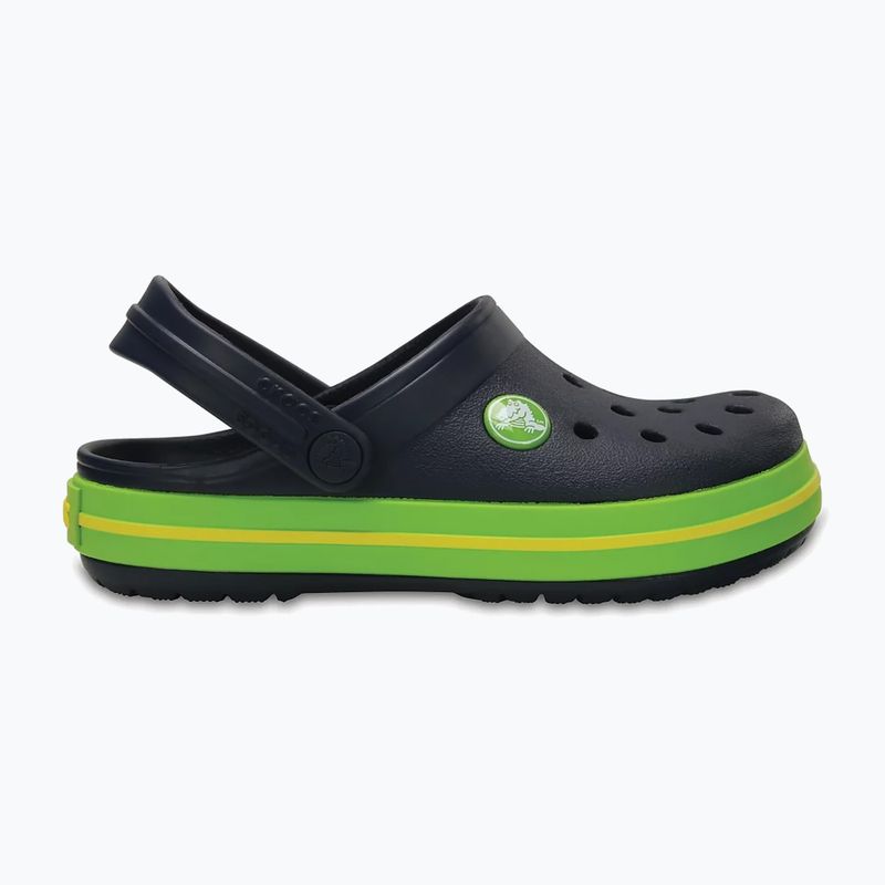 Klapki dziecięce Crocs Crocband Clog Kids navy/volt green 2