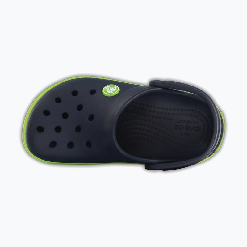 Klapki dziecięce Crocs Crocband Clog Kids navy/volt green 5