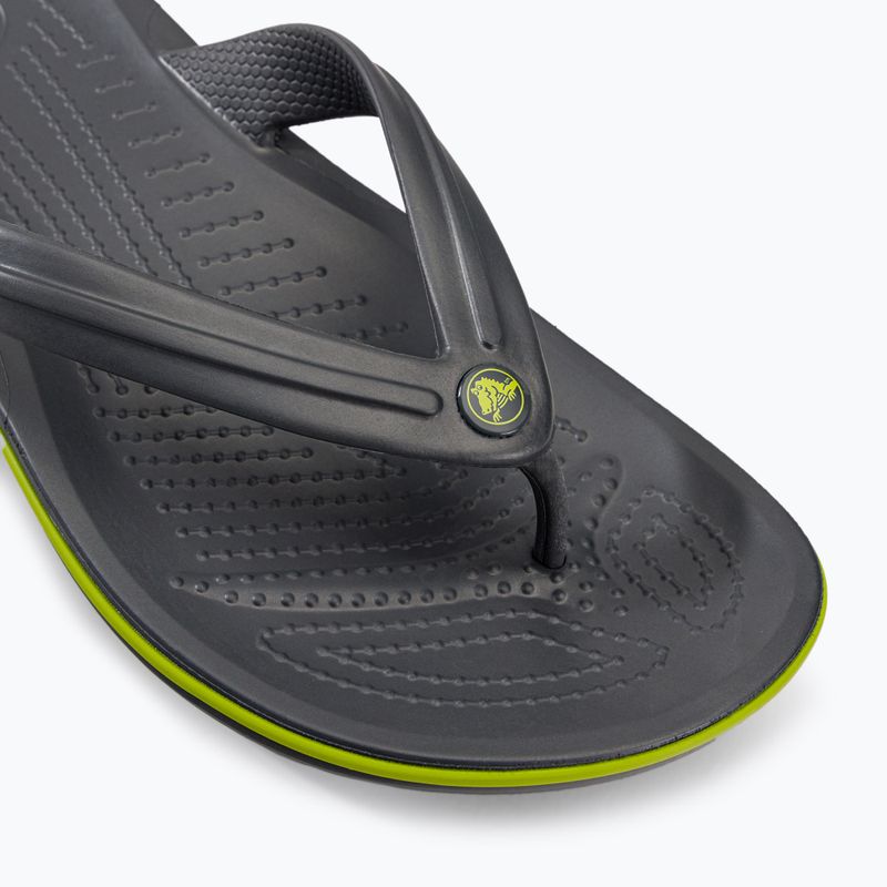 Japonki Crocs Crocband Flip graphite/volt green 7