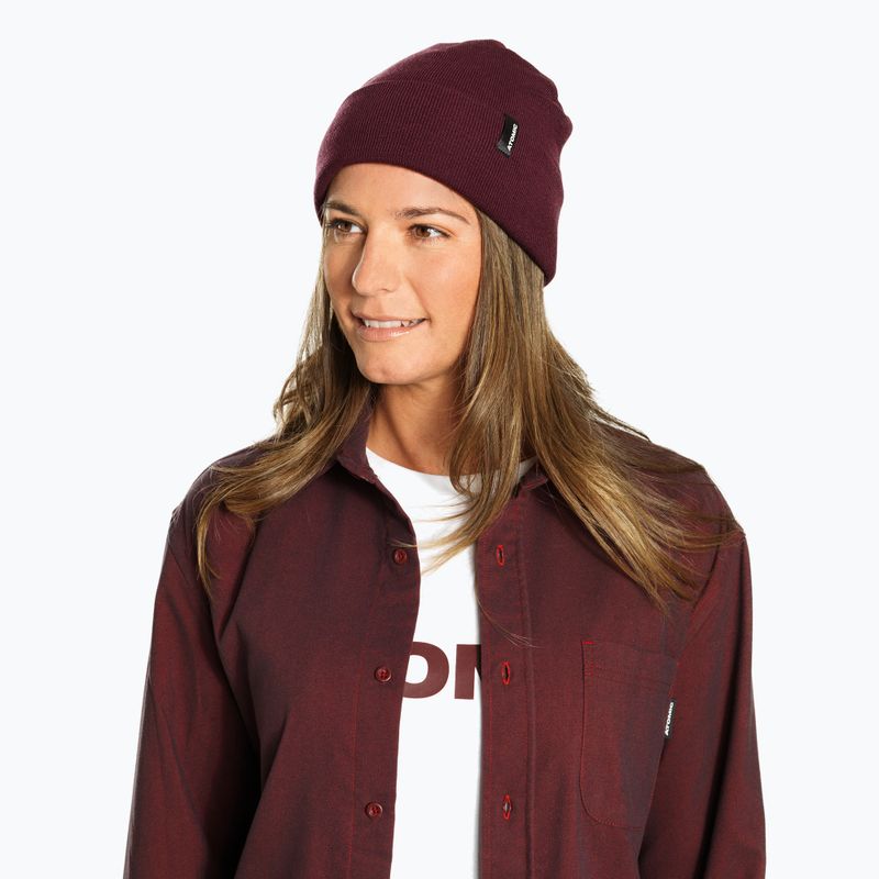 Czapka zimowa Atomic Alps Rolled Cuff Beanie maroon 2