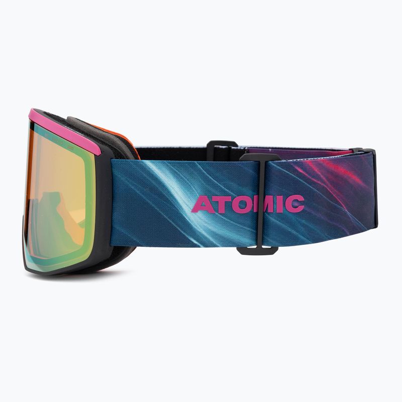 Gogle narciarskie Atomic Four Pro HD Photo green/purple/ cosmos/green gold/clear 5