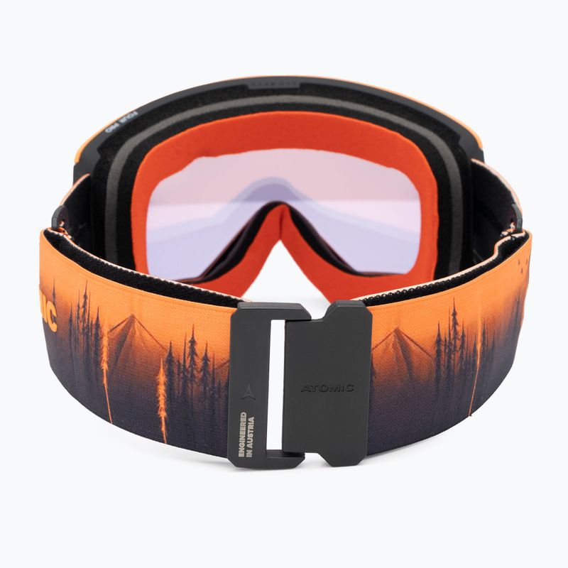 Gogle narciarskie Atomic Four Pro L HD Photo black/orange/ tree/amber gold/clear 4