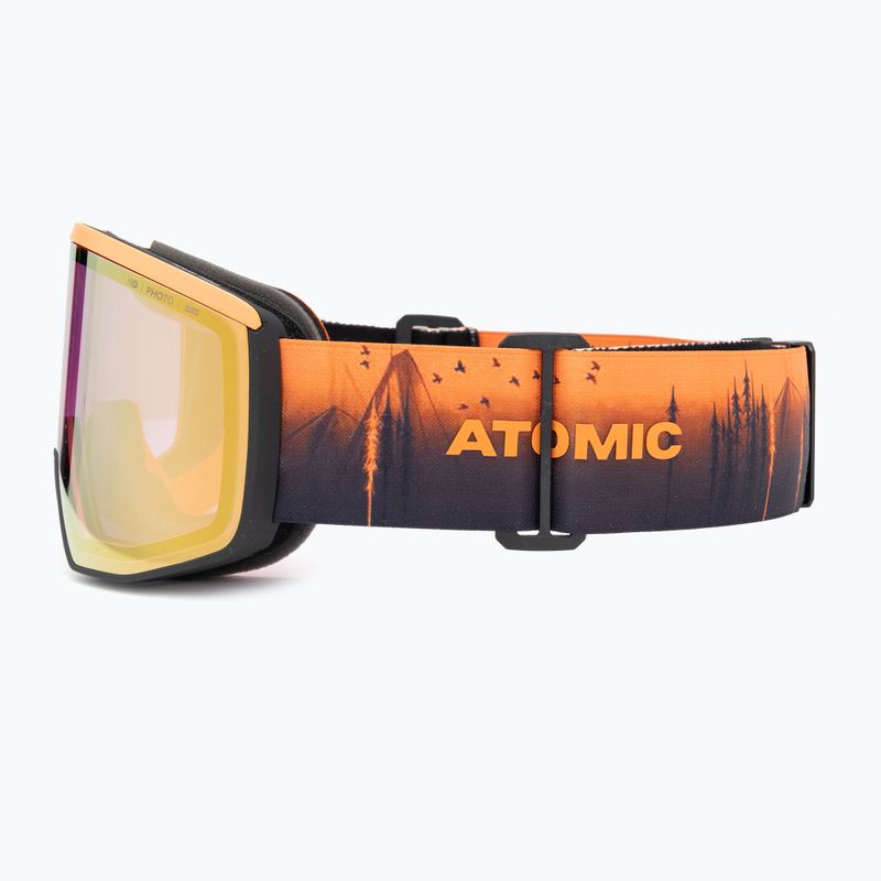 Gogle narciarskie Atomic Four Pro HD Photo black/orange/tree/amber gold 5