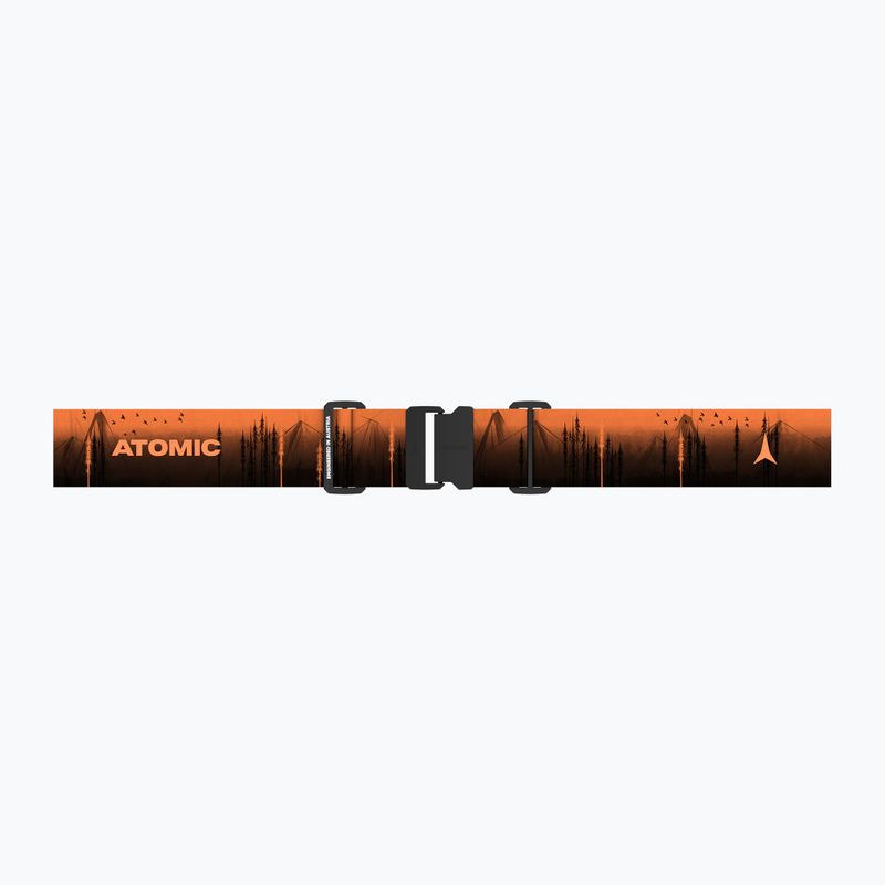 Gogle narciarskie Atomic Four Pro HD Photo black/orange/ tree/amber gold/clear 6