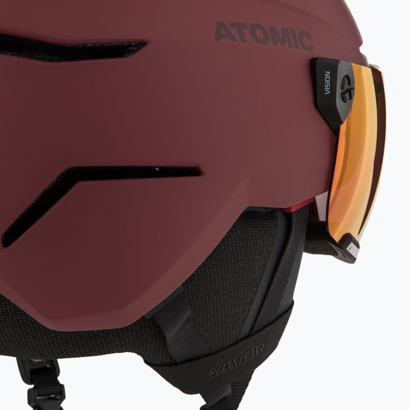 Kask narciarski Atomic Savor Visor Stereo maroon/red stereo 8