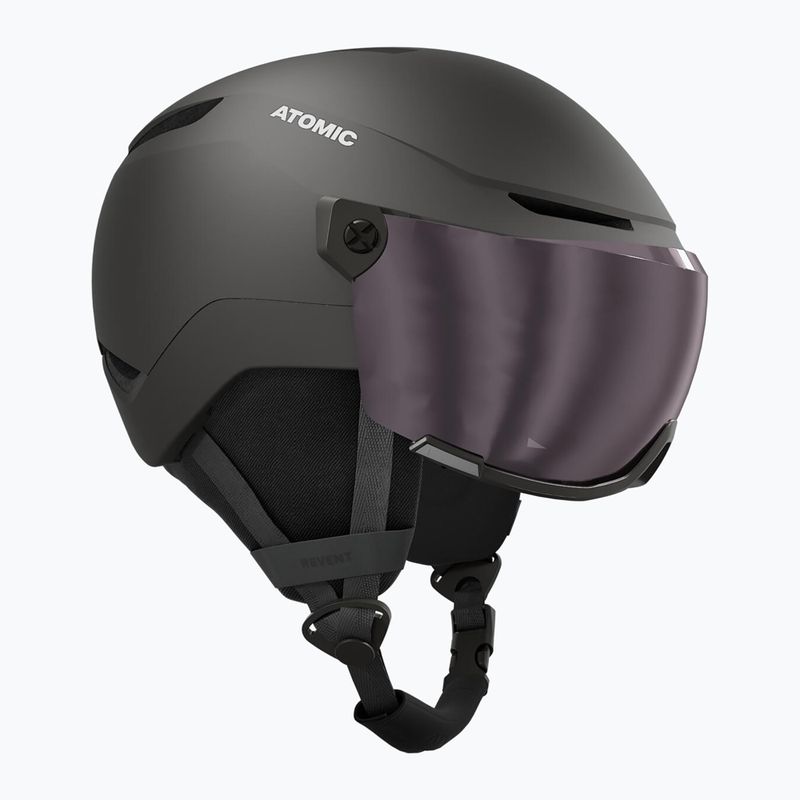 Kask narciarski dziecięcy Atomic Revent Visor Jr black/red flash