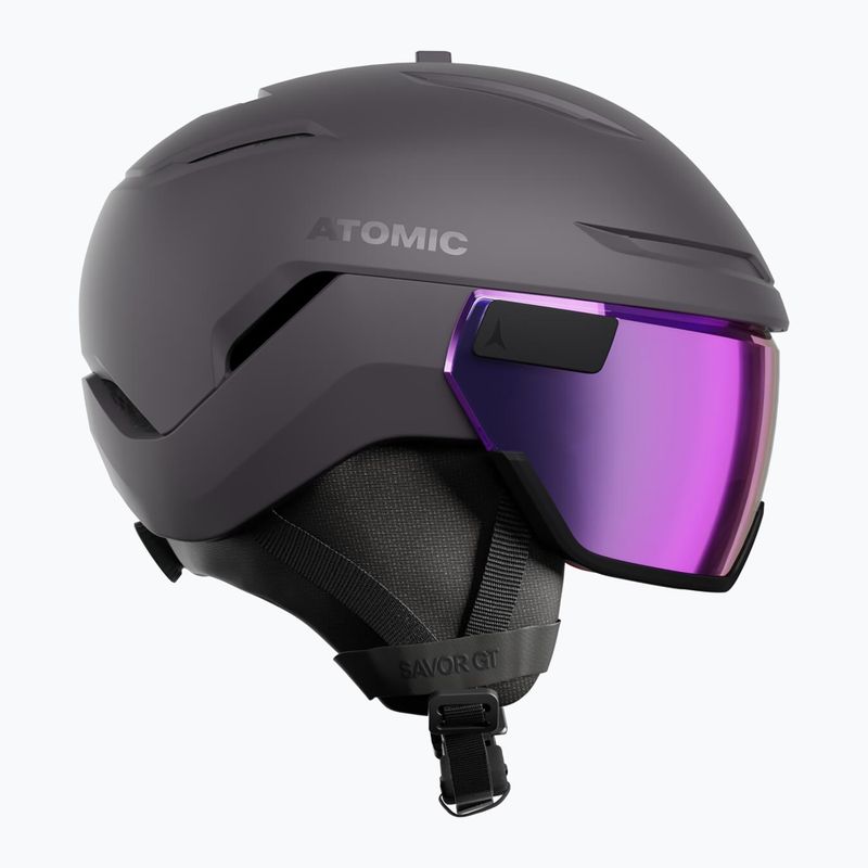 Kask narciarski Atomic Savor GT Visor Stereo iron ore/purple stereo