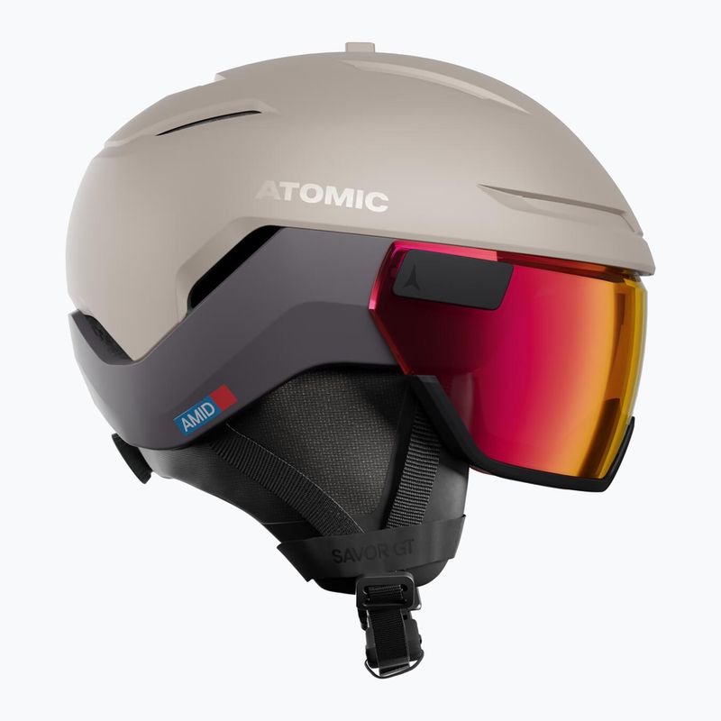 Kask narciarski Atomic Savor GT Amid Visor Photo sand/red photo