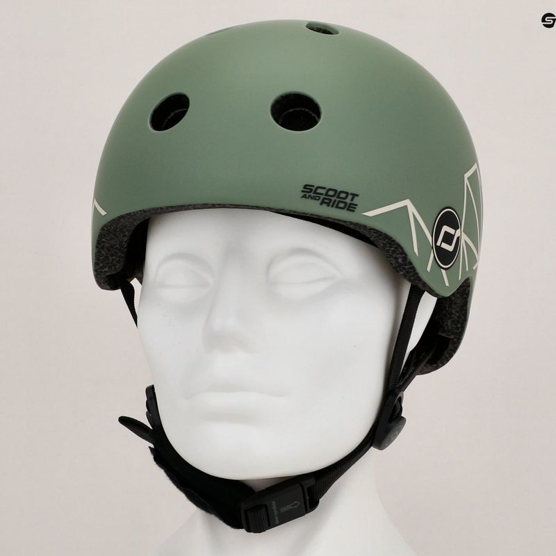 Kask dziecięcy Scoot & Ride XXS-S green lines 12