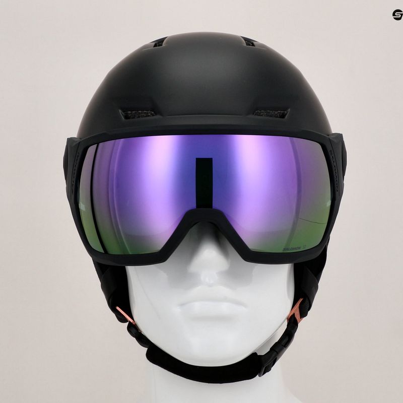 Kask narciarski Salomon Icon LT Visor W black/pink/gold 12