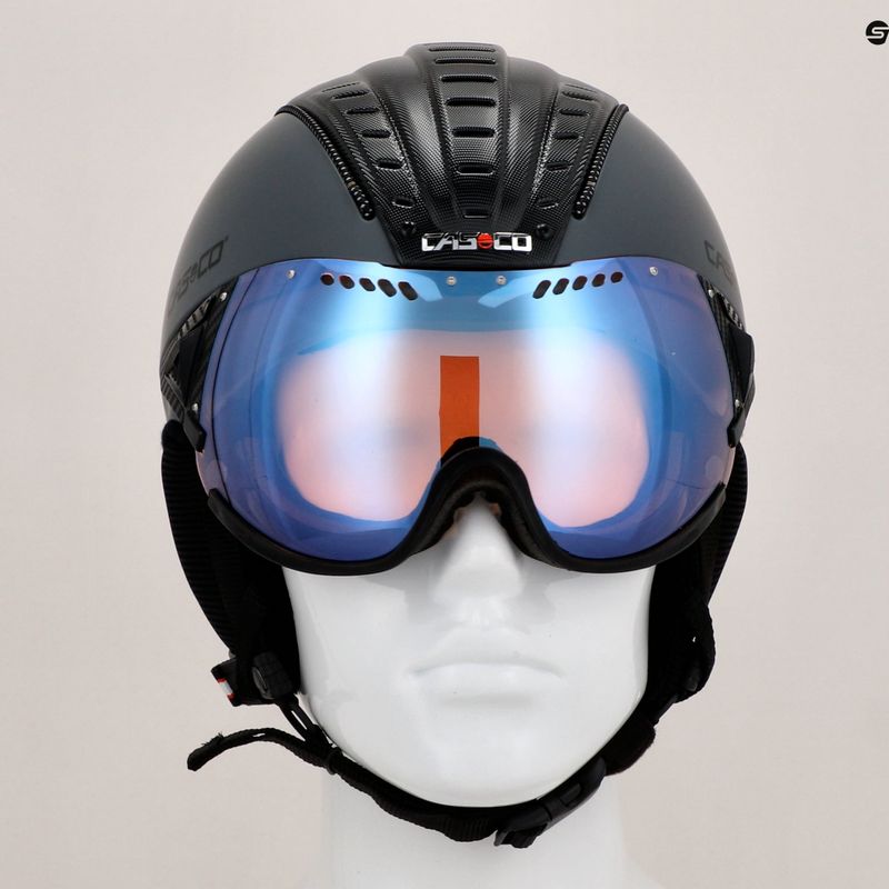 Kask narciarski CASCO SP-2 Visor Photomatic structured arsenic gray/red 9