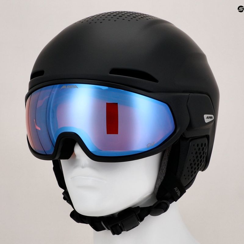 Kask narciarski Alpina Oro QV Mips black matt/ice blue 10
