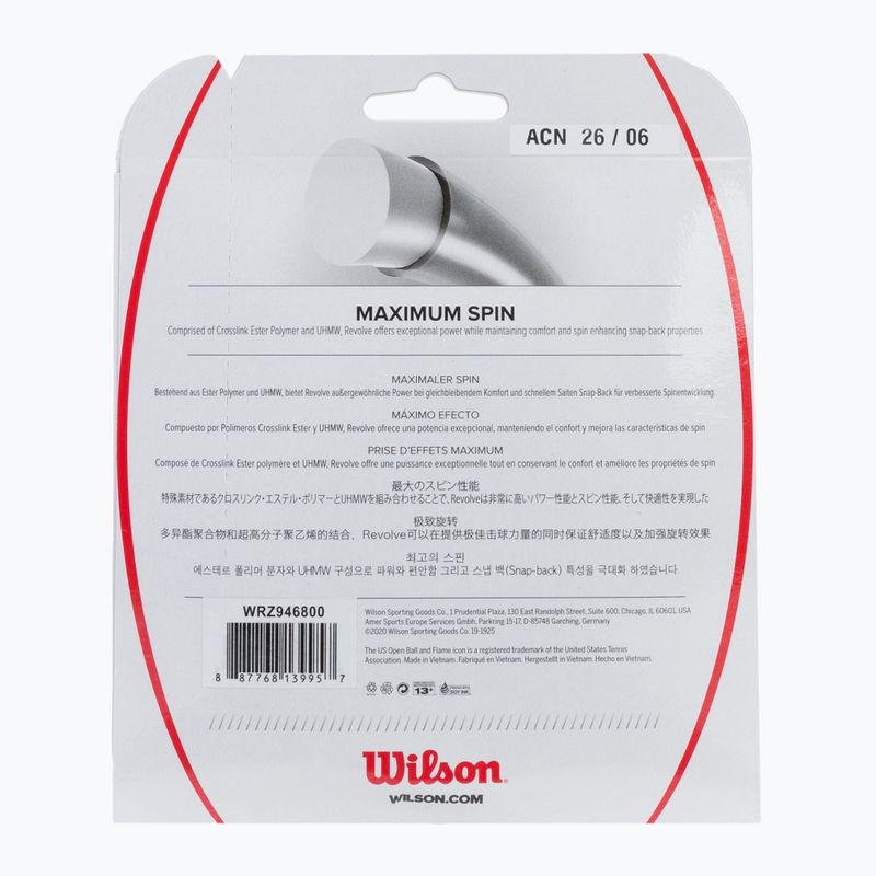 Naciąg tenisowy Wilson Revolve 16 12,2 m black 2