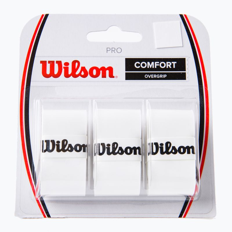 Owijki do rakiet tenisowych Wilson Pro Comfort Overgrip 3 szt. white