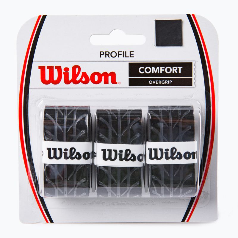 Owijki do rakiet tenisowych Wilson Profile Overgrip 3 szt. black