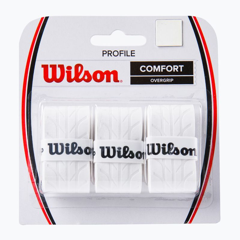 Owijki do rakiet tenisowych Wilson Profile Overgrip 3 szt. white