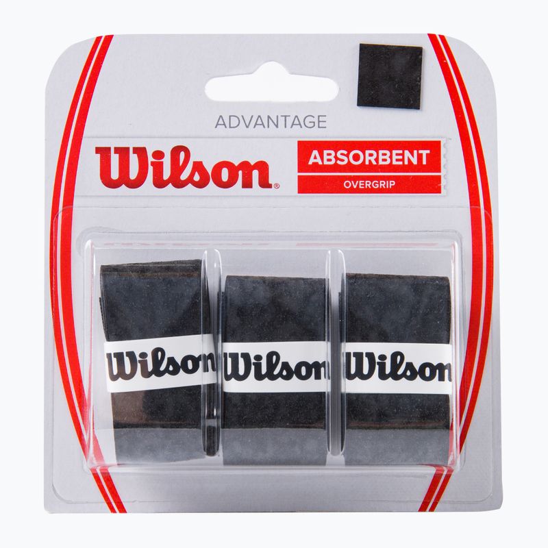 Owijki do rakiet tenisowych Wilson Advantage Overgrip 3 szt. black