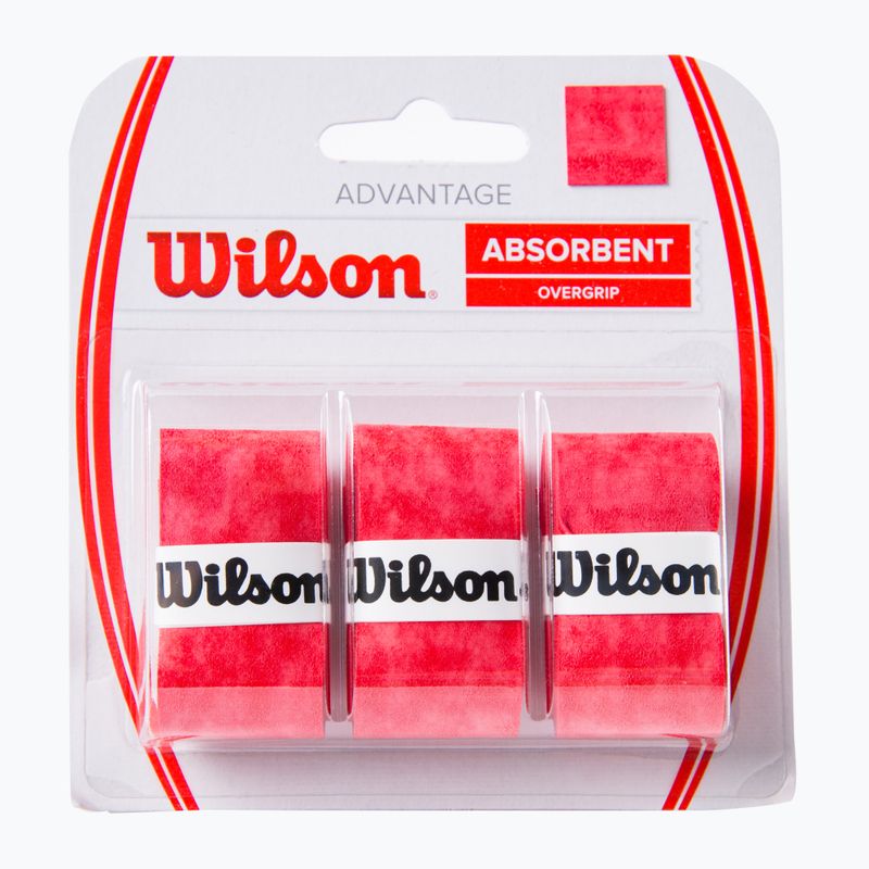 Owijki do rakiet tenisowych Wilson Advantage Overgrip 3 szt. red