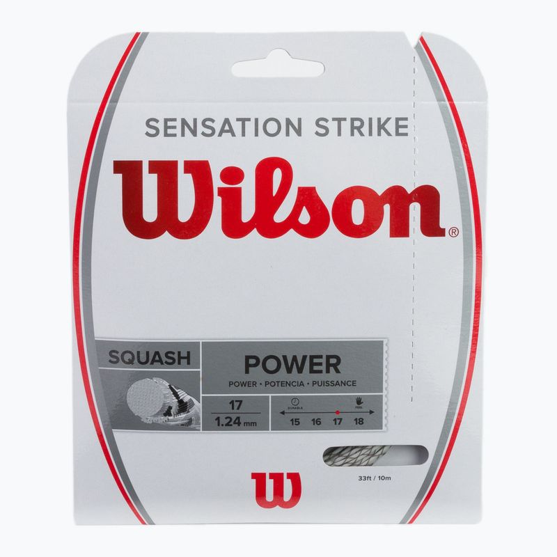 Naciąg do squasha Wilson Sensation Strike 17 10 m white/grey