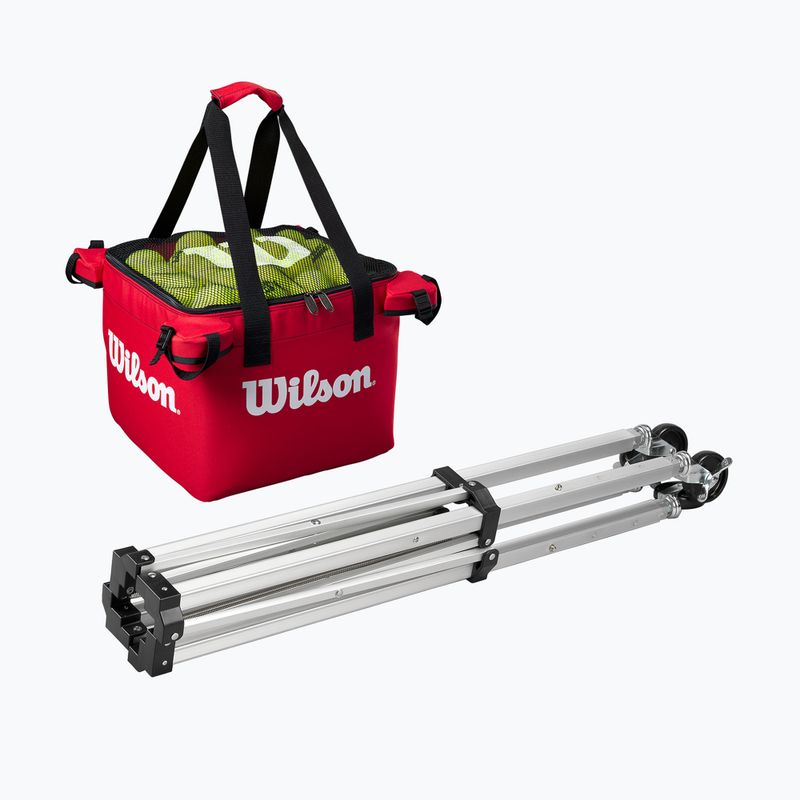 Torba na piłki tenisowe Wilson Teaching Cart Bag red
