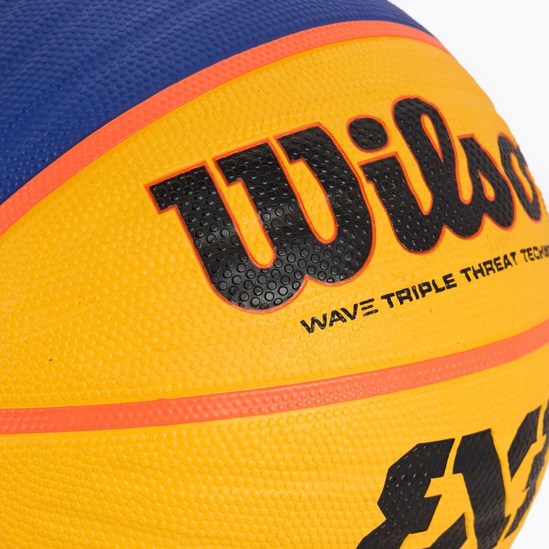 Piłka do koszykówki Wilson Fiba 3x3 Replica RBR blue/yellow rozmiar 6 3