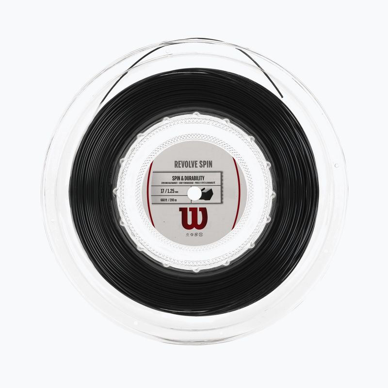 Naciąg tenisowy Wilson Revolve Spin 17 200 m black
