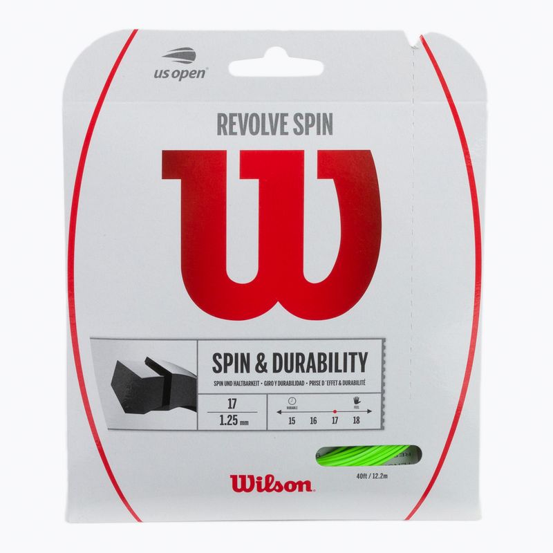 Naciąg tenisowy Wilson Revolve Spin 17 Set 12,2 m green