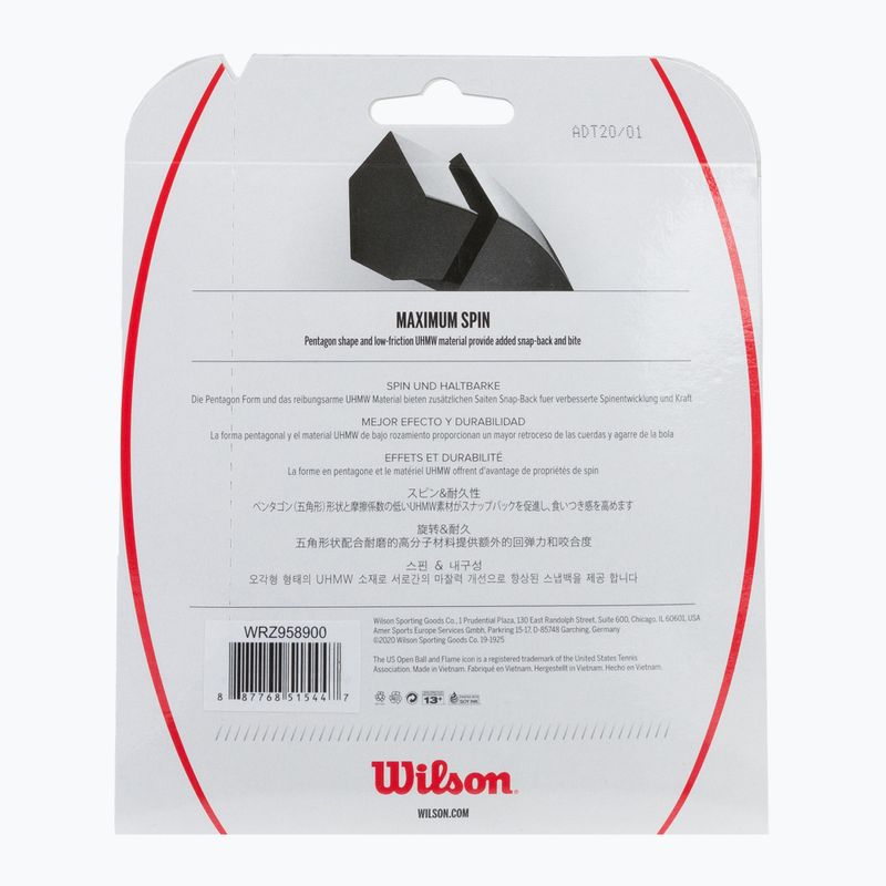 Naciąg tenisowy Wilson Revolve Spin 17 Set 12,2 m black 2