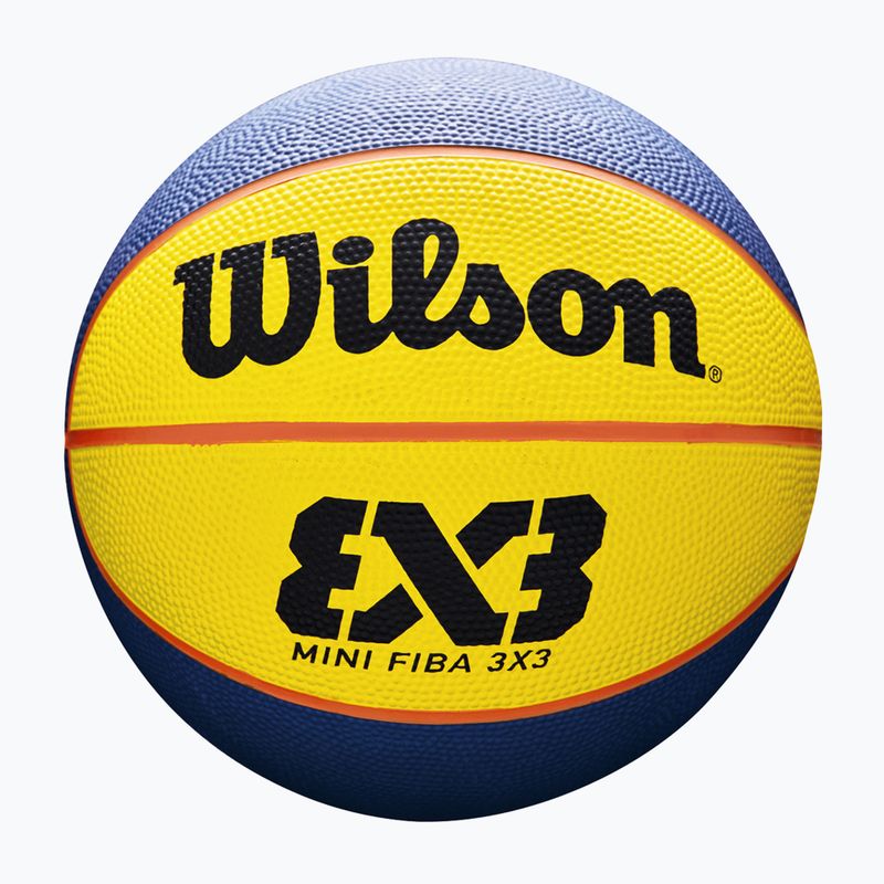Piłka do koszykówki dziecięca Wilson Fiba 3X3 Mini Rubber yellow rozmiar 3 4