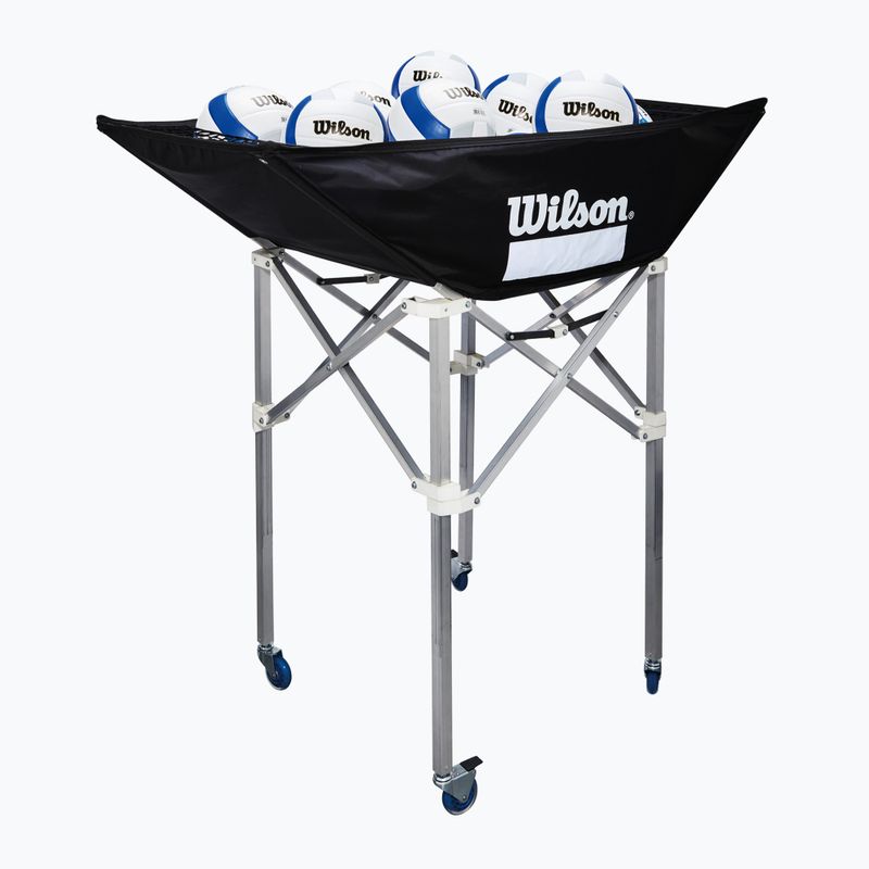 Wózek na piłki do siatkówki Wilson Indoor Stand Up 42" black 2
