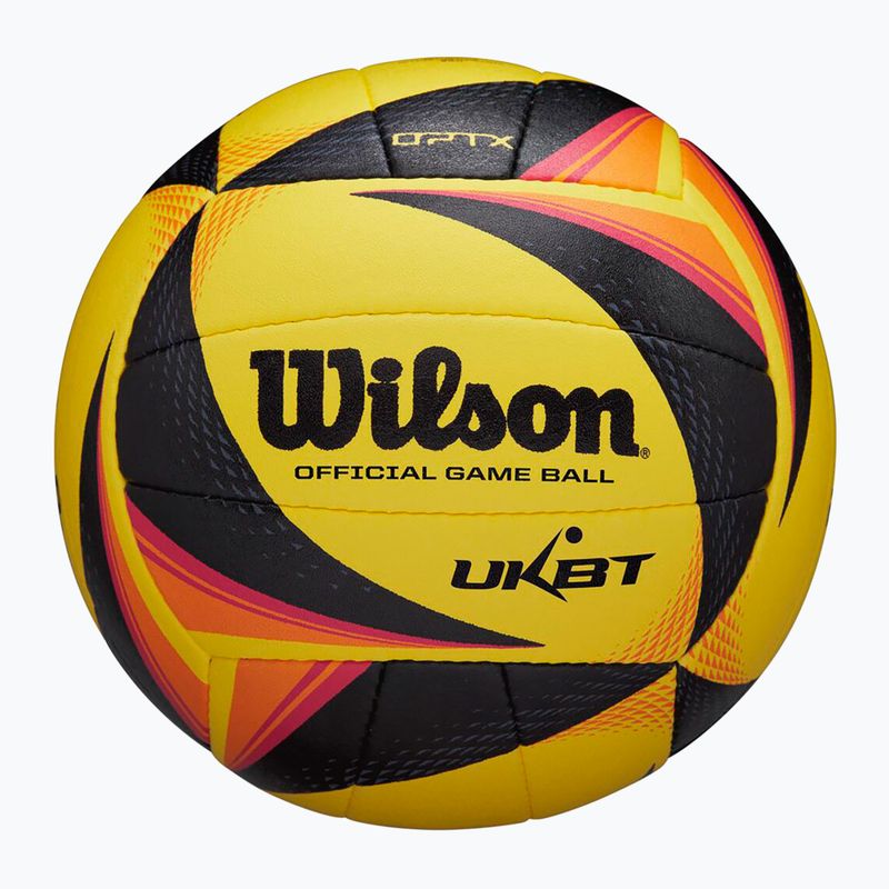 Piłka do siatkówki plażowej Wilson OPTX AVP VB OFFICIAL GB yellow rozmiar 5