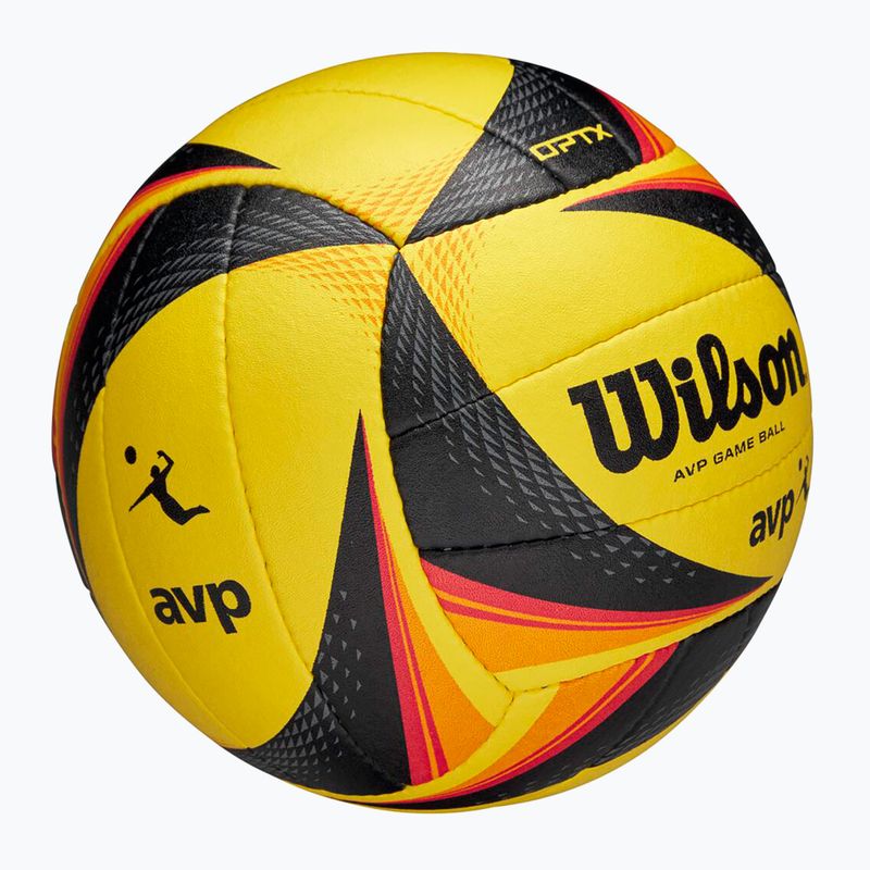 Piłka do siatkówki plażowej Wilson OPTX AVP VB OFFICIAL GB yellow rozmiar 5 5