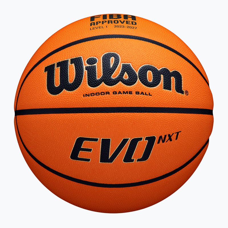 Piłka do koszykówki Wilson EVO NXT Fiba Game Ball orange rozmiar 6