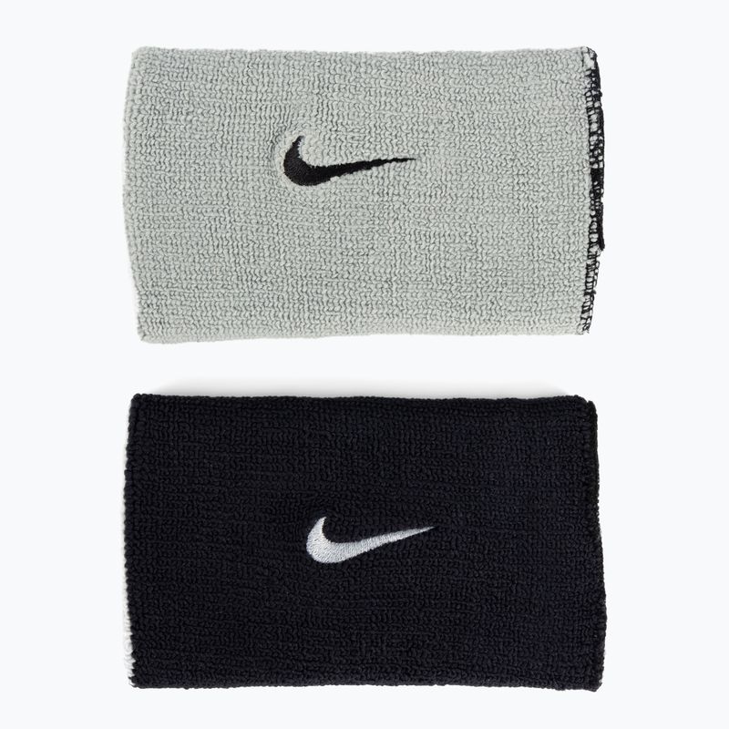 Frotki na nadgarstek Nike Dri-Fit Doublewide Wristbands Home And Away 2 szt. black/base grey 2
