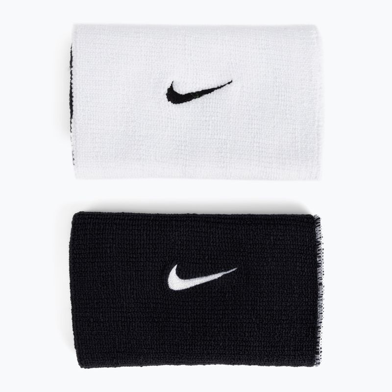 Frotki na nadgarstek Nike Dri-Fit Doublewide Wristbands Home And Away 2 szt. white/black 2