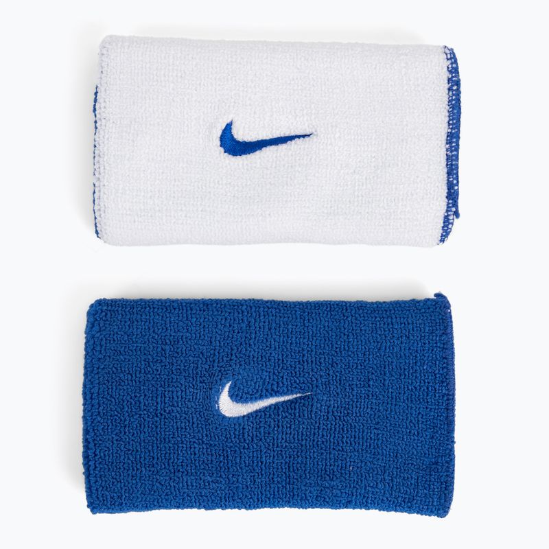 Frotki na nadgarstek Nike Dri-Fit Doublewide Wristbands Home And Away 2 szt. varsity royal/white 2