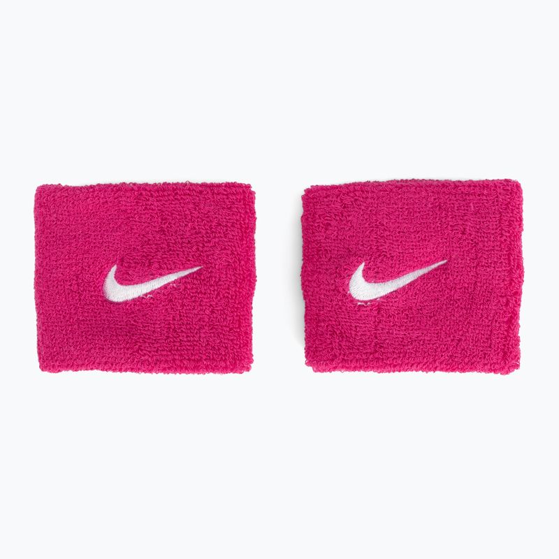 Frotki na nadgarstek Nike Swoosh Wristbands 2 szt. vivid pink/white 2