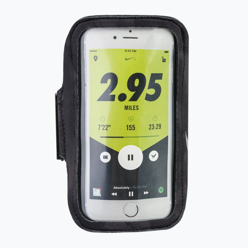 Opaska na telefon do biegania Nike Lean Arm Band black/photon dust/silver 2