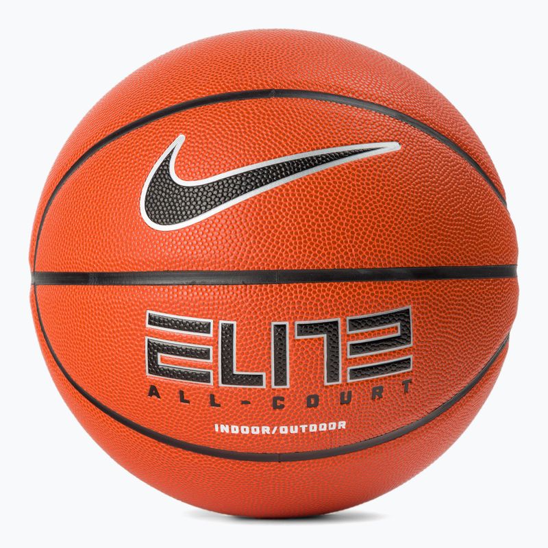 Piłka do koszykówki Nike Elite All Court 8P 2.0 Deflated amber/black/metallic silver rozmiar 7