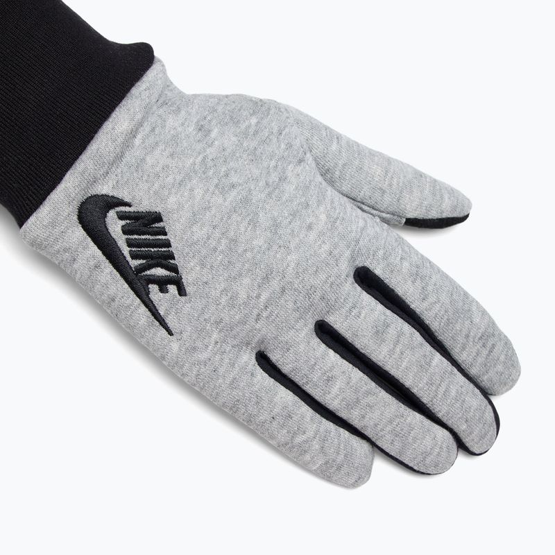 Rękawiczki do biegania męskie Nike Club Fleece 2.0 grey heather/black/black 4