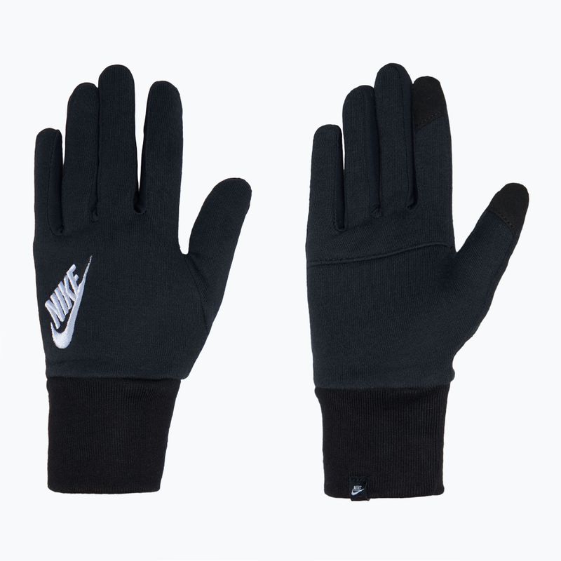 Rękawiczki do biegania damskie Nike Club Fleece black/white 2
