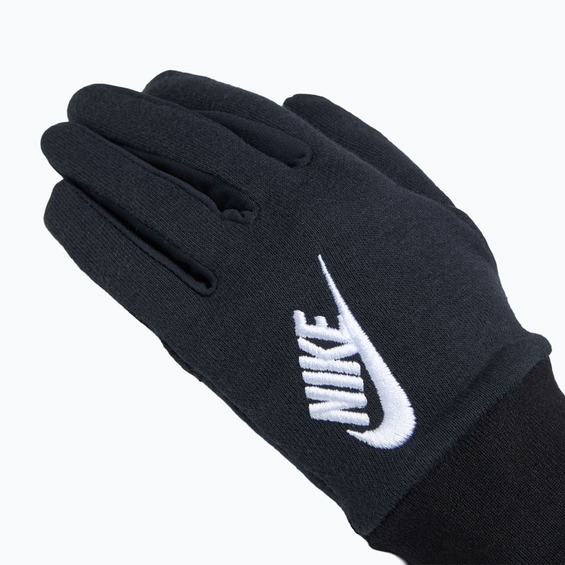 Rękawiczki do biegania damskie Nike Club Fleece black/white 4