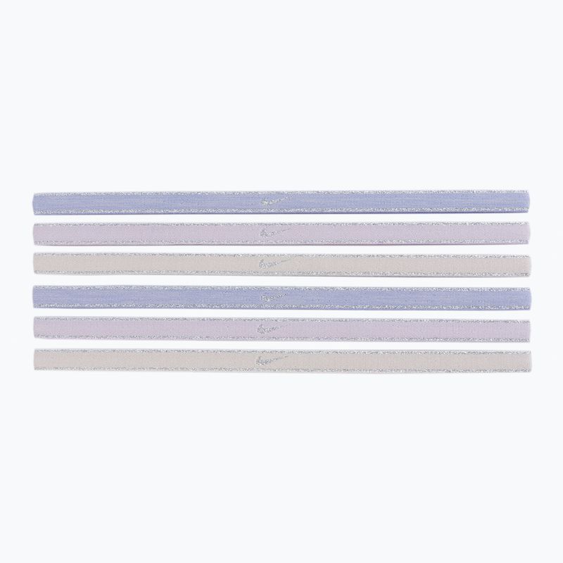 Opaski na głowę Nike Swoosh Sport Metalic 6 szt. light thistle/doll/sail 2