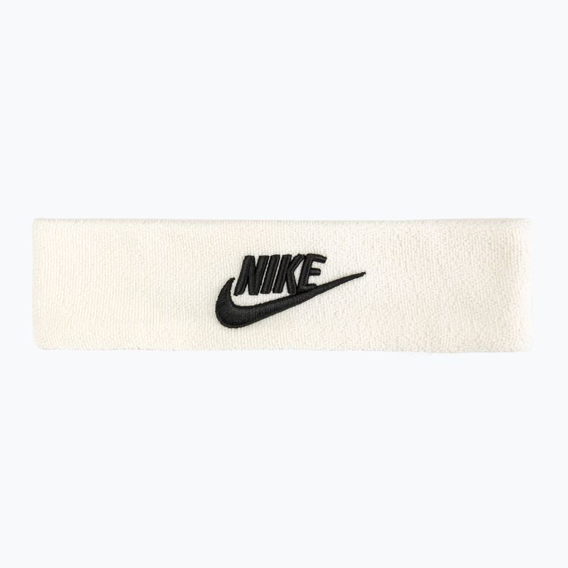Frotka na głowę Nike Classic Headband Wide Terry white/black 2